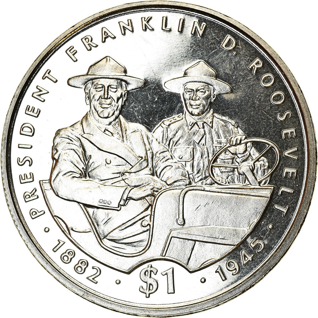 Moneta, Liberia, Dollar, 1995, Franklin D. Roosevelt, SPL, Rame-nichel, KM:141