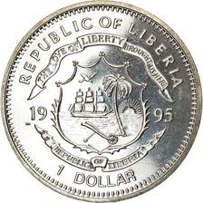 Münze, Liberia, Dollar, 1995, Préservez la Terre - Léopard, UNZ