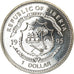 Coin, Liberia, Dollar, 1995, Préservez la Terre - Léopard, MS(63)