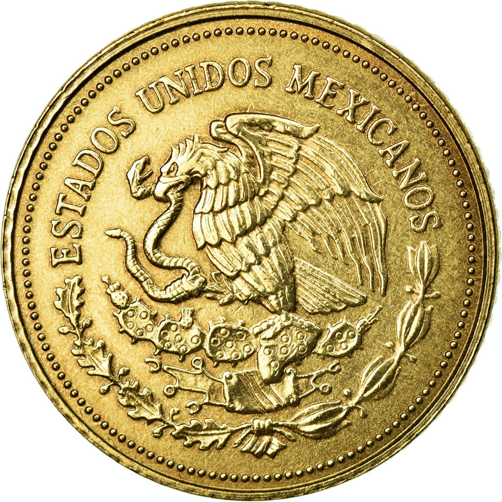 Moneda, México, 20 Pesos, 1989, Mexico City, MBC+, Latón, KM:508