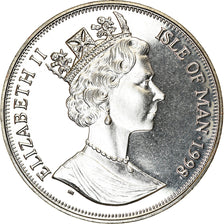 Monnaie, Isle of Man, Elizabeth II, Crown, 1998, Pobjoy Mint, Chemins de fer -