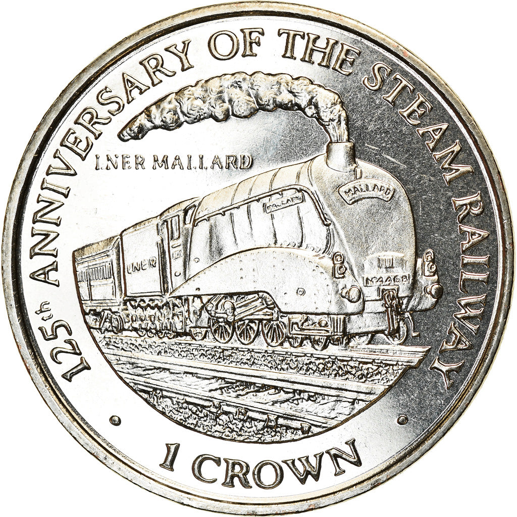 Coin, Isle of Man, Elizabeth II, Crown, 1998, Pobjoy Mint, Chemins de fer - The