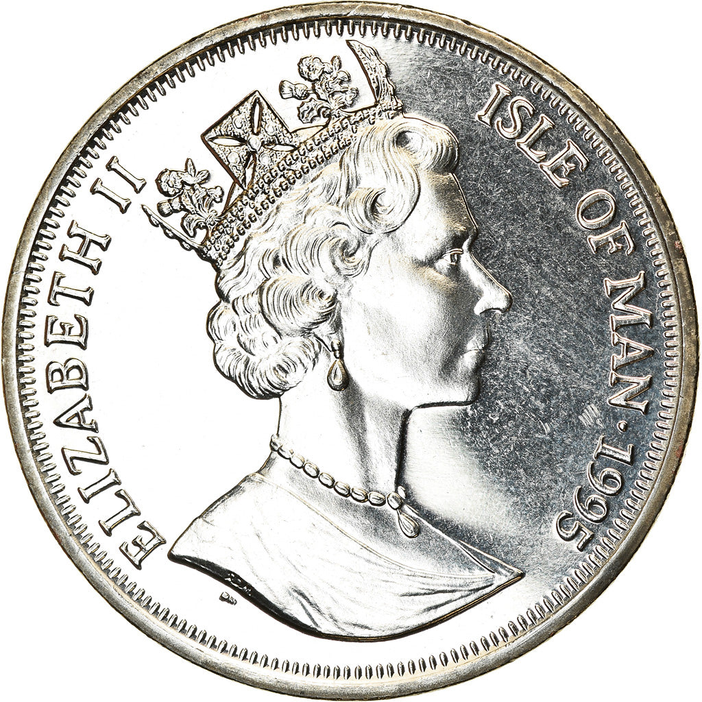 Coin, Isle of Man, Elizabeth II, Crown, 1995, Pobjoy Mint, Avions - P-51