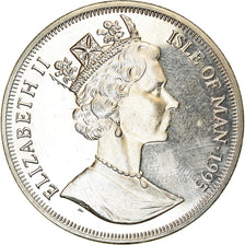 Coin, Isle of Man, Elizabeth II, Crown, 1995, Pobjoy Mint, Avions - MIG-3