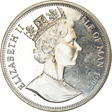 Coin, Isle of Man, Elizabeth II, Crown, 1995, Pobjoy Mint, Avions - MIG-3