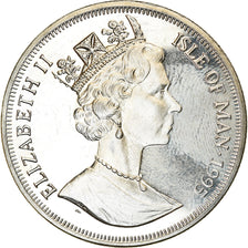 Coin, Isle of Man, Elizabeth II, Crown, 1995, Pobjoy Mint, Avions - MIG-3