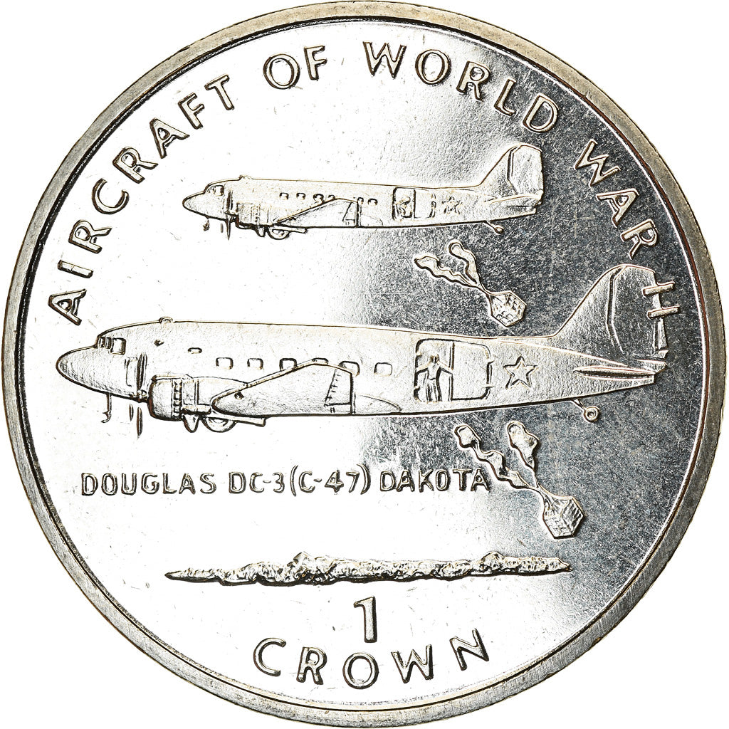 Monnaie, Isle of Man, Elizabeth II, Crown, 1995, Pobjoy Mint, Avions - Douglas