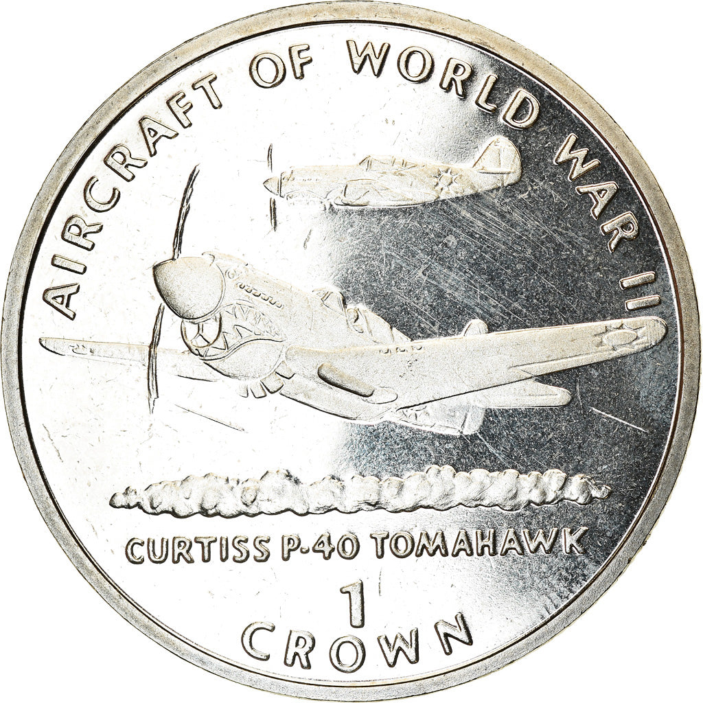 Monnaie, Isle of Man, Elizabeth II, Crown, 1995, Pobjoy Mint, Avions - Curtiss P