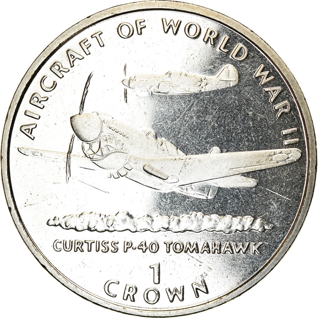 Monnaie, Isle of Man, Elizabeth II, Crown, 1995, Pobjoy Mint, Avions - Curtiss P
