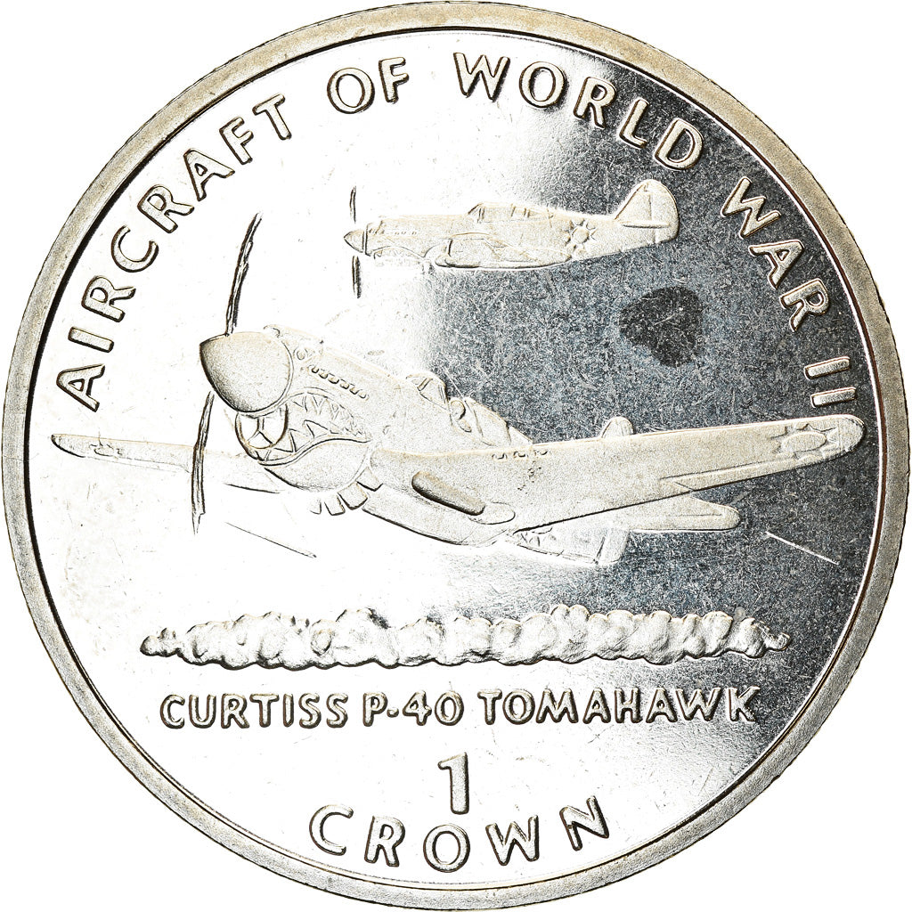 Monnaie, Isle of Man, Elizabeth II, Crown, 1995, Pobjoy Mint, Avions - Curtiss P
