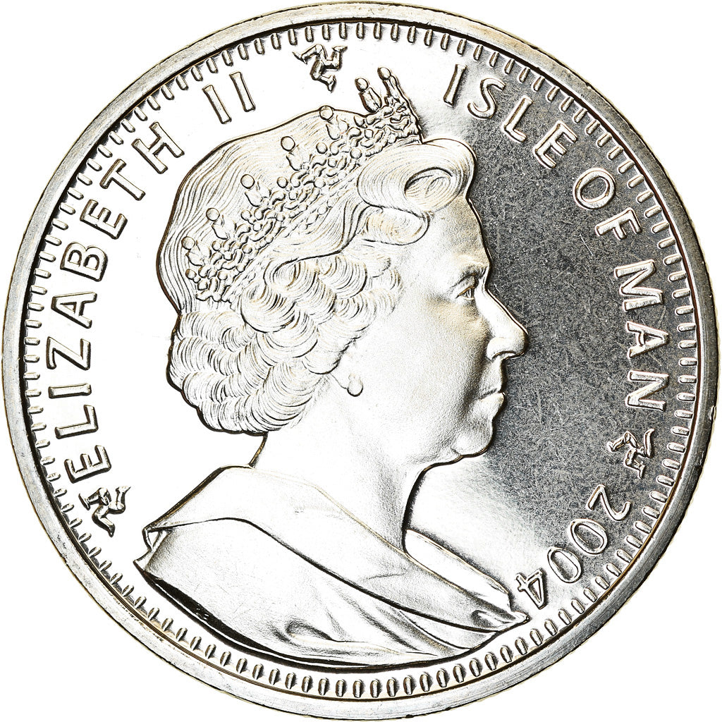 Coin, Isle of Man, Elizabeth II, Crown, 2004, Pobjoy Mint, Ordre de la Rose
