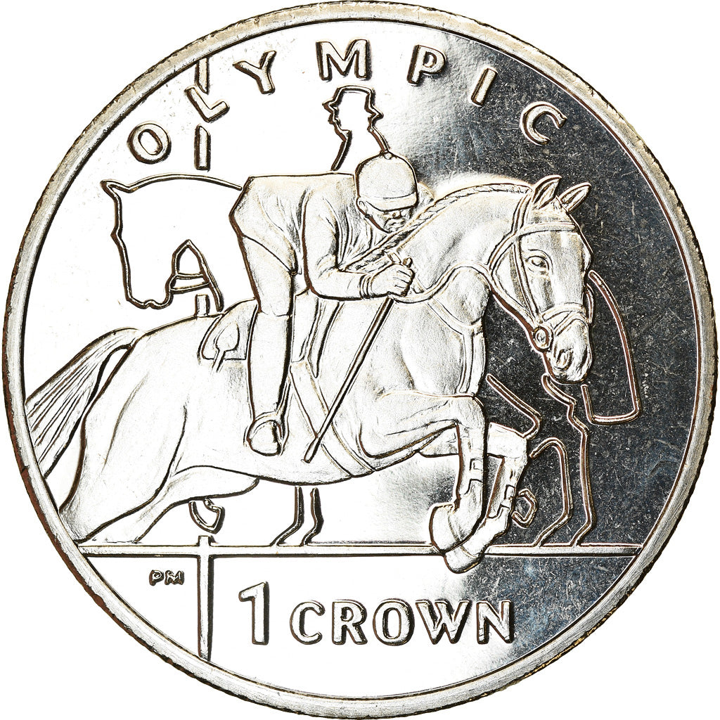 Coin, Isle of Man, Elizabeth II, Crown, 2005, Pobjoy Mint, Discipline olympique