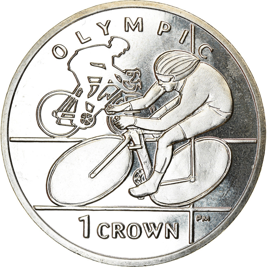 Coin, Isle of Man, Elizabeth II, Crown, 2012, Pobjoy Mint, Discipline olympique