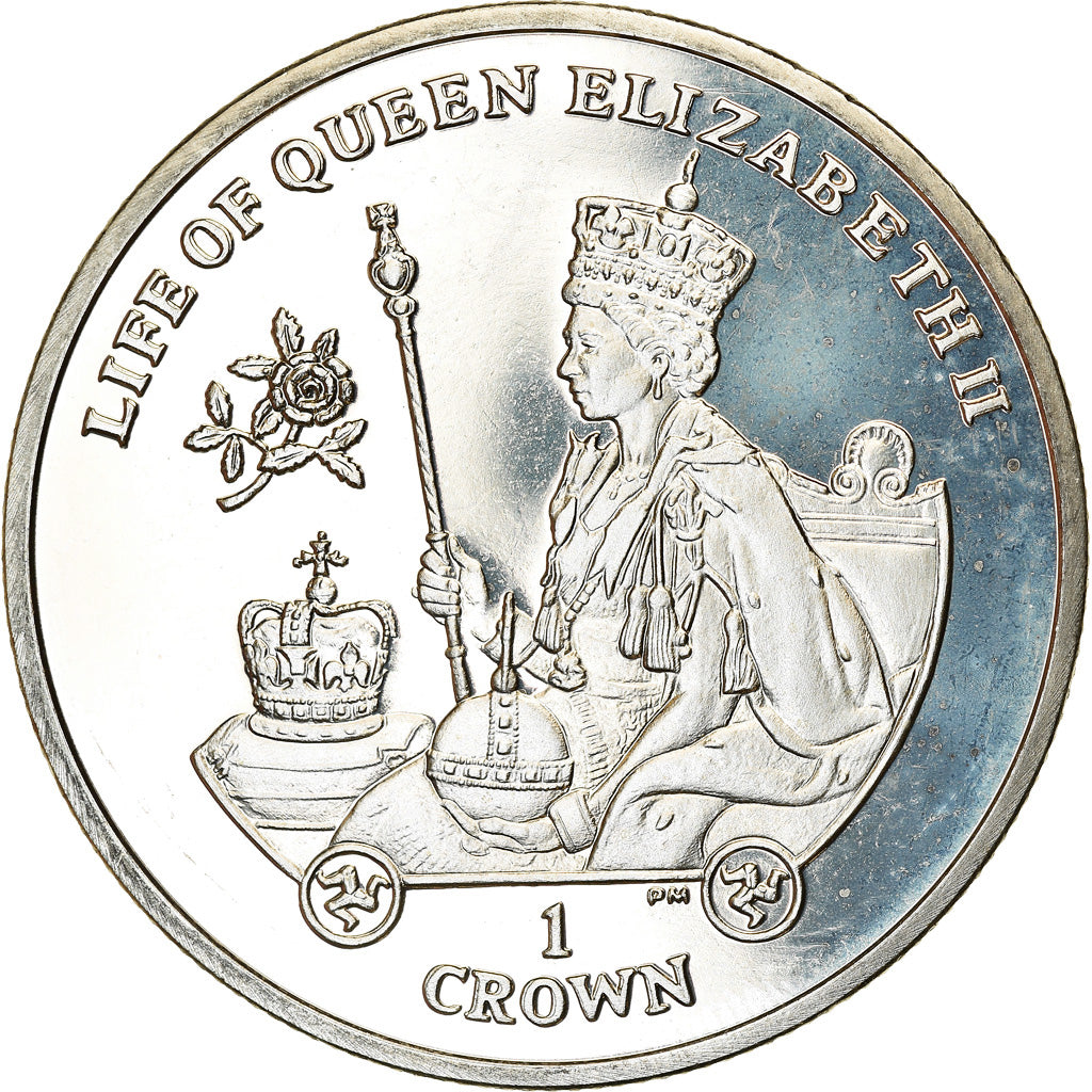 Moneta, Isola di Man, Elizabeth II, Crown, 2012, Pobjoy Mint, Couronnement de la