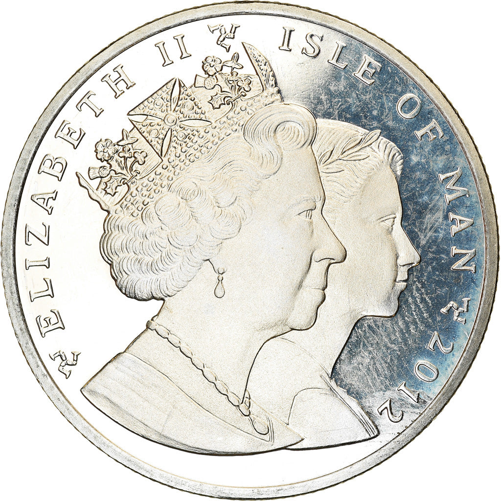 Coin, Isle of Man, Elizabeth II, Crown, 2012, Pobjoy Mint, Couronnement de la