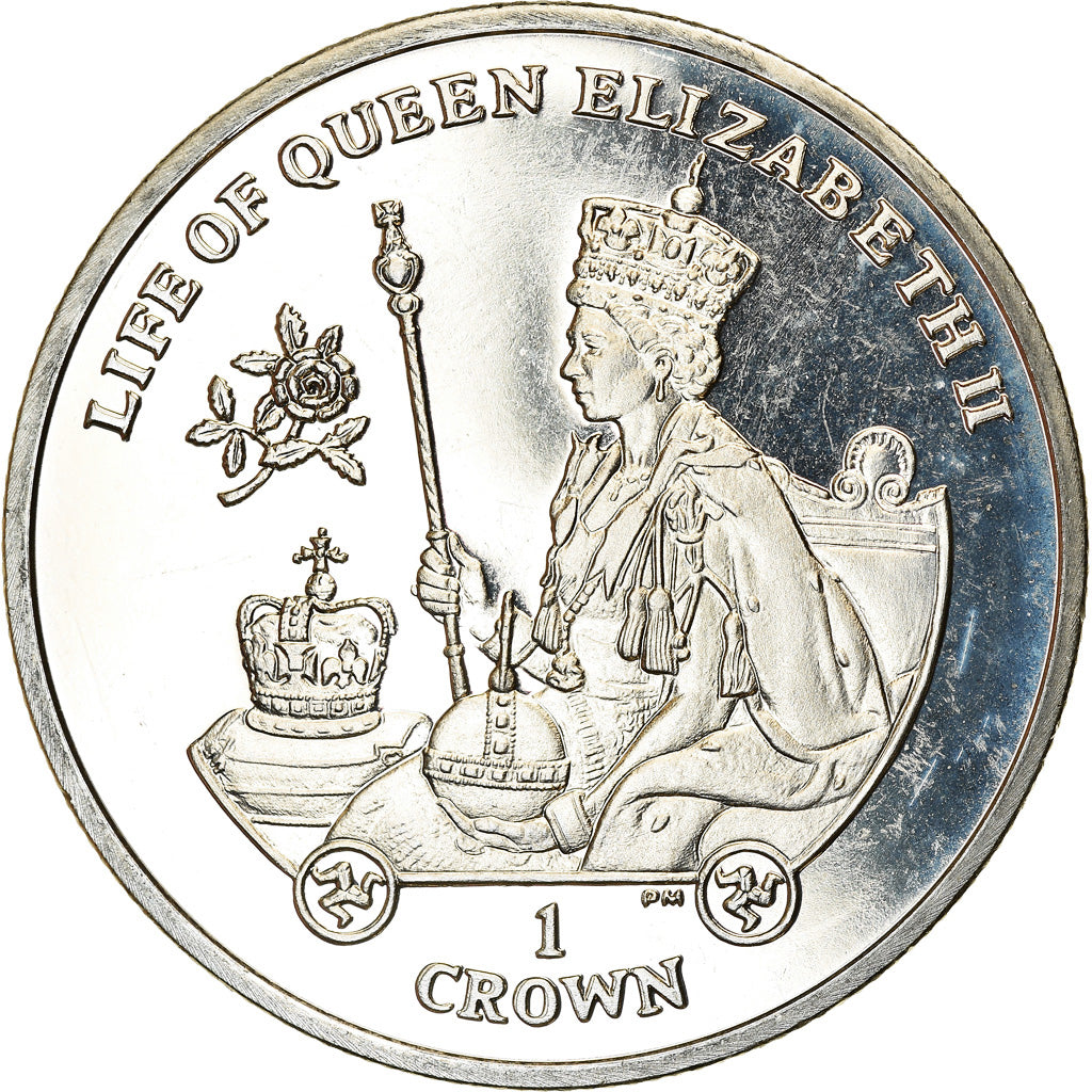 Coin, Isle of Man, Elizabeth II, Crown, 2012, Pobjoy Mint, Couronnement de la