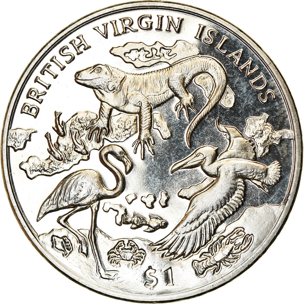 Coin, BRITISH VIRGIN ISLANDS, Dollar, 2018, Franklin Mint, Nature sauvage de