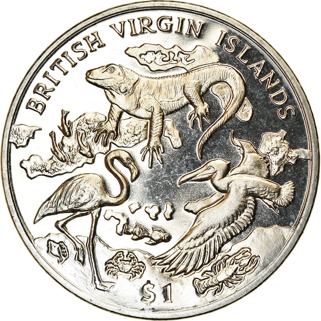 Monnaie, BRITISH VIRGIN ISLANDS, Dollar, 2018, Franklin Mint, Nature sauvage de