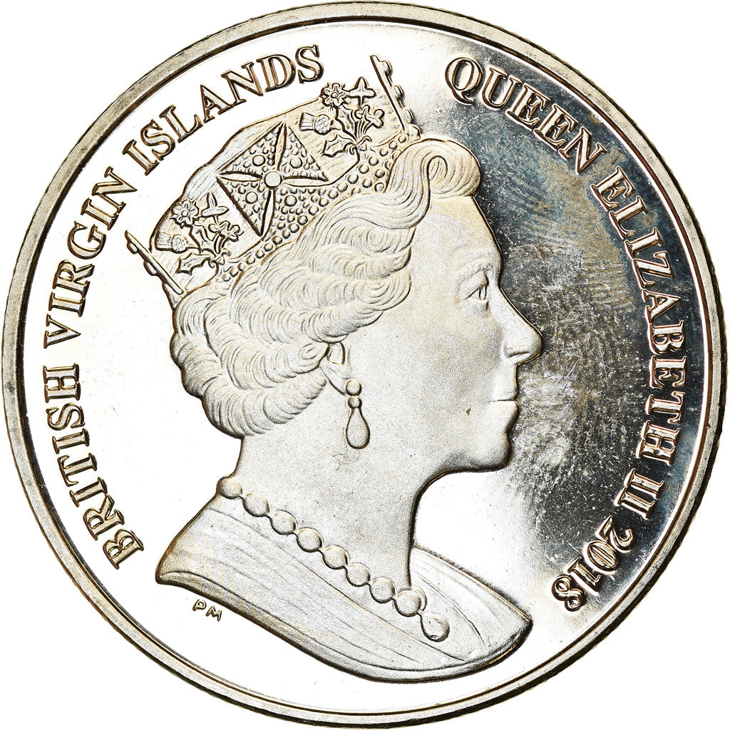 Münze, BRITISH VIRGIN ISLANDS, Dollar, 2018, Franklin Mint, Coupe du monde de