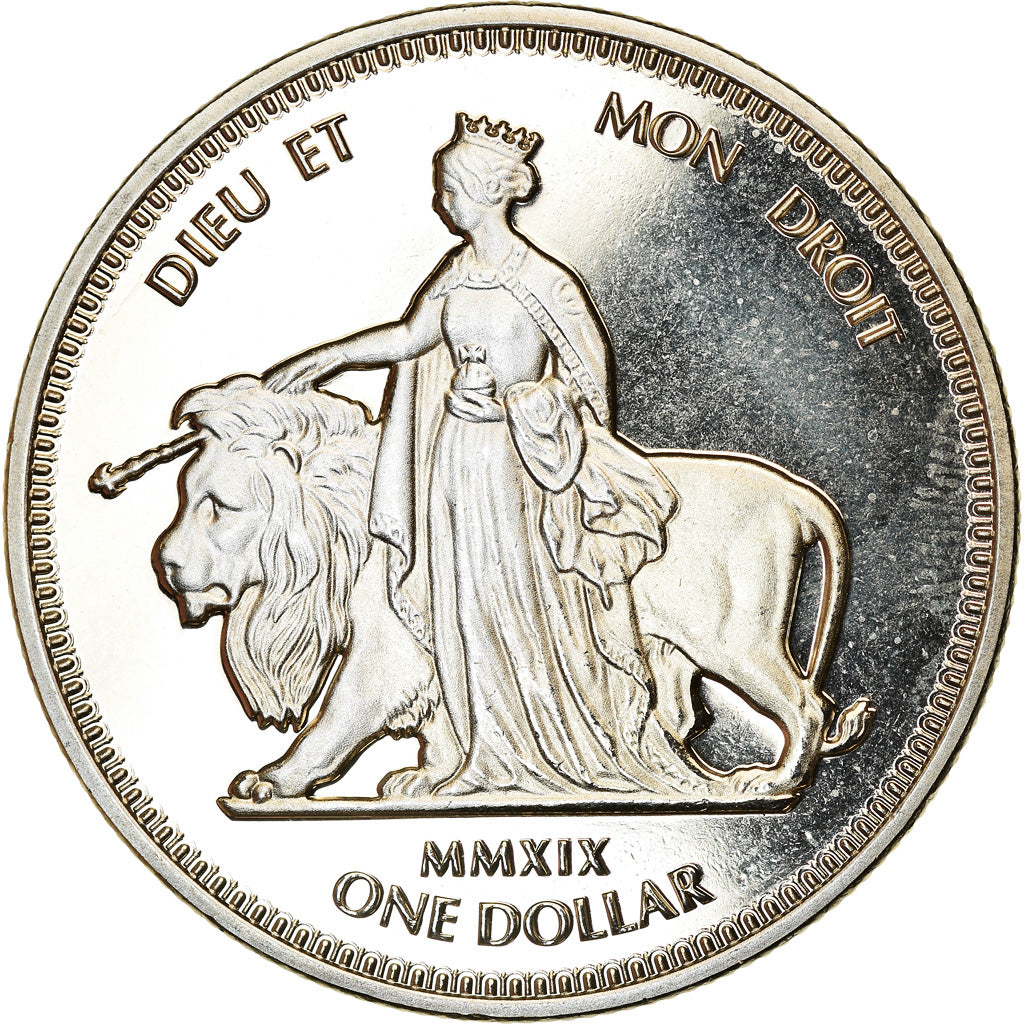 Coin, BRITISH VIRGIN ISLANDS, Dollar, 2019, Franklin Mint, Dieu et mon droit