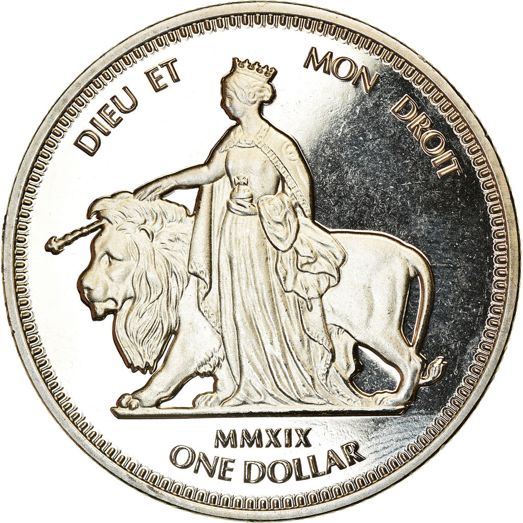 Coin, BRITISH VIRGIN ISLANDS, Dollar, 2019, Franklin Mint, Dieu et mon droit