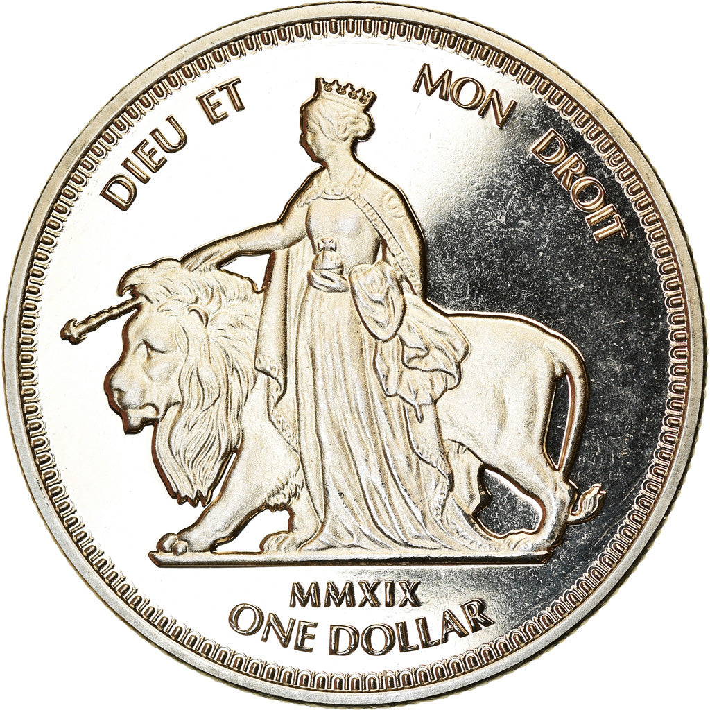 Coin, BRITISH VIRGIN ISLANDS, Dollar, 2019, Franklin Mint, Dieu et mon droit