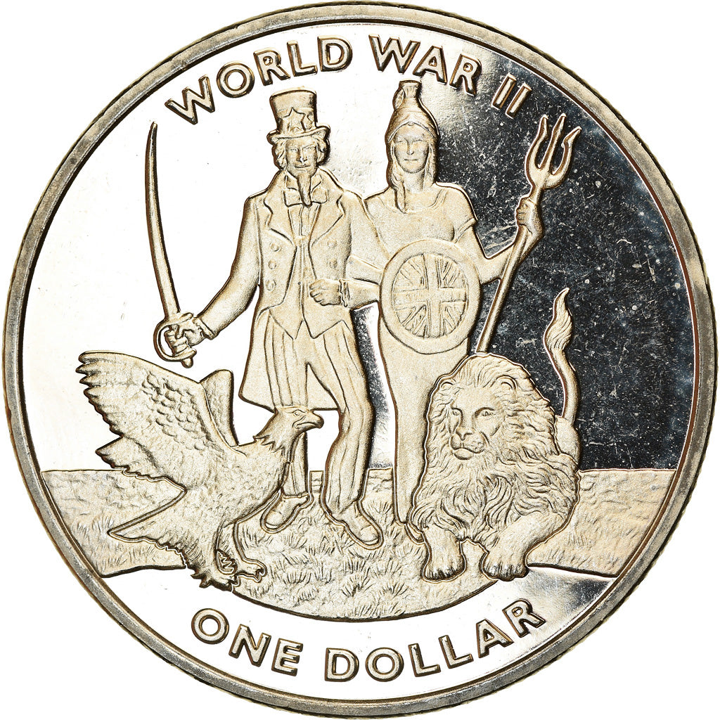 Coin, BRITISH VIRGIN ISLANDS, Dollar, 2019, Franklin Mint, 2ème guerre