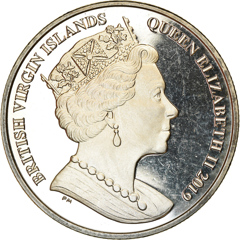 Moeda, Ilhas Virgens Britânicas, Dollar, 2019, Franklin Mint, 2ème guerre