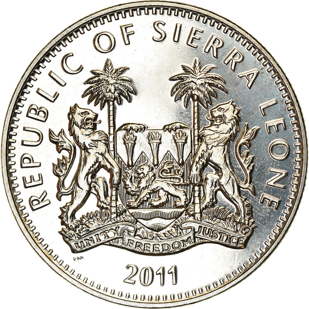 Coin, Sierra Leone, Dollar, 2011, British Royal Mint, Gorille des montagnes