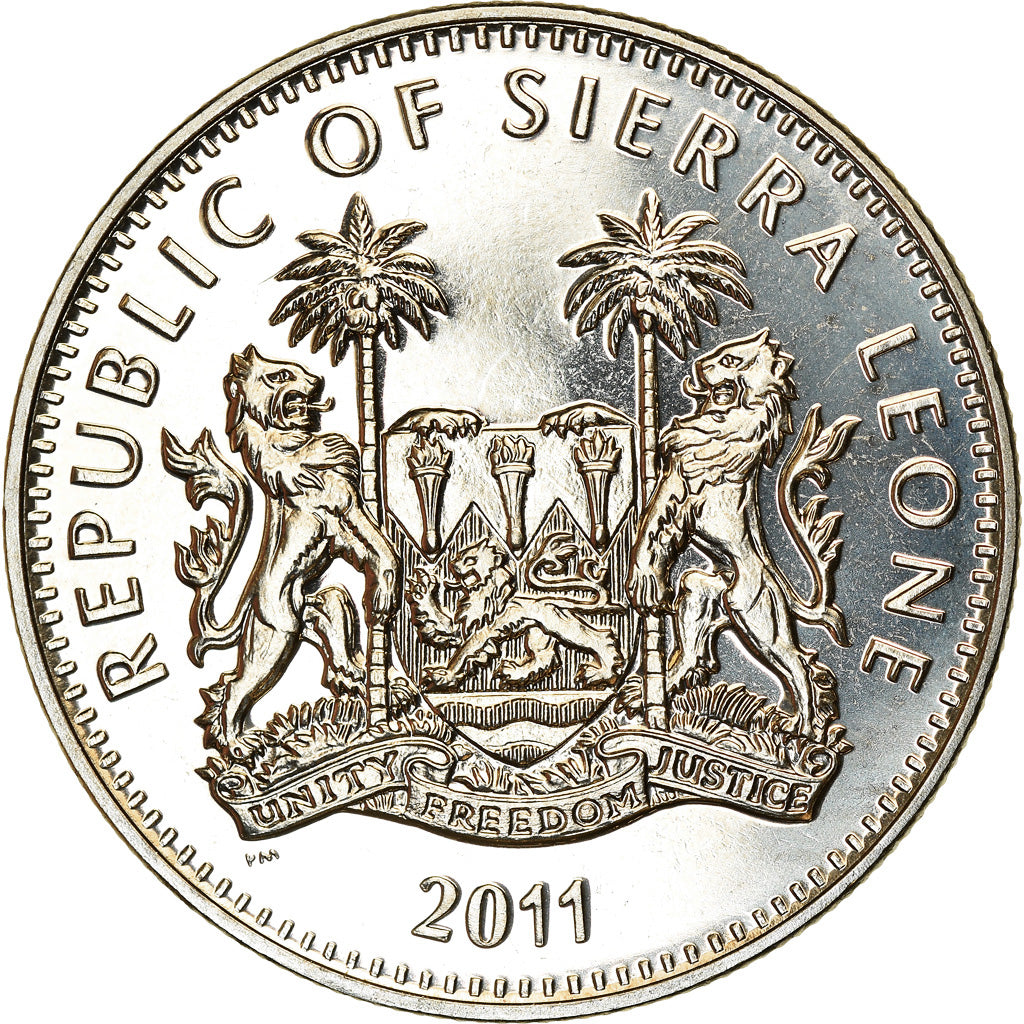 Coin, Sierra Leone, Dollar, 2011, British Royal Mint, Gorille des montagnes