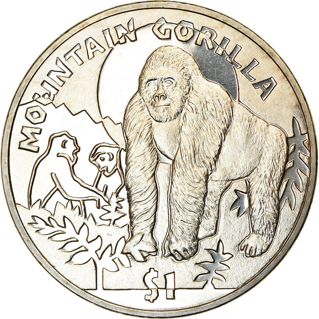 Coin, Sierra Leone, Dollar, 2011, British Royal Mint, Gorille des montagnes