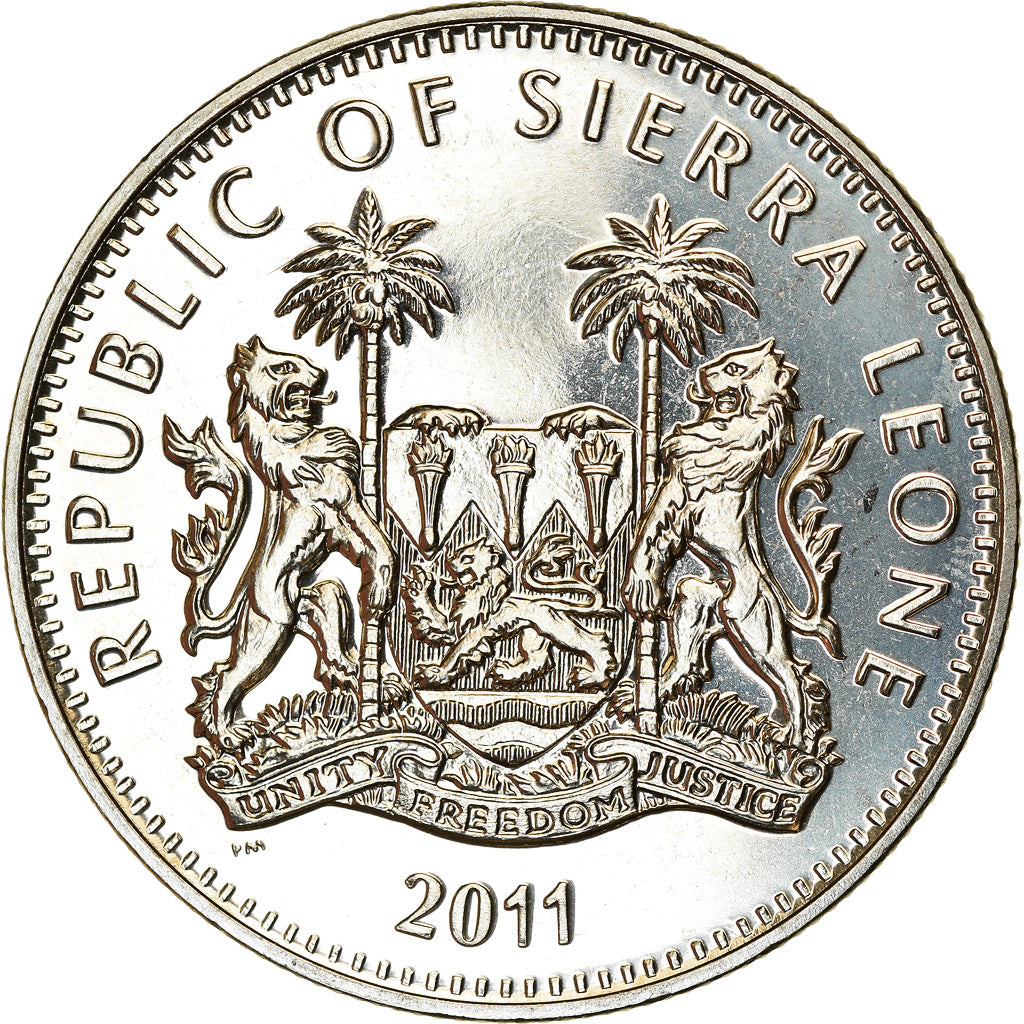 Coin, Sierra Leone, Dollar, 2011, British Royal Mint, Gorille des montagnes