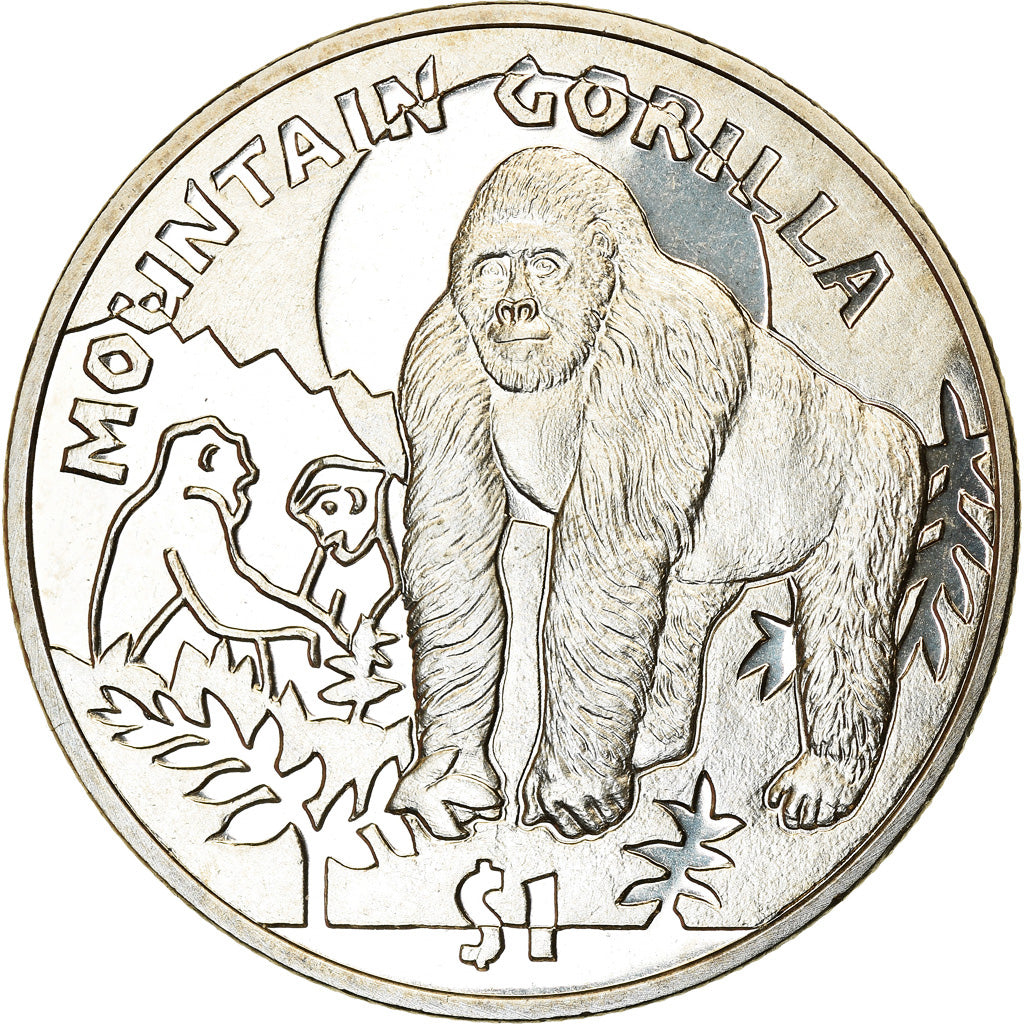 Coin, Sierra Leone, Dollar, 2011, British Royal Mint, Gorille des montagnes