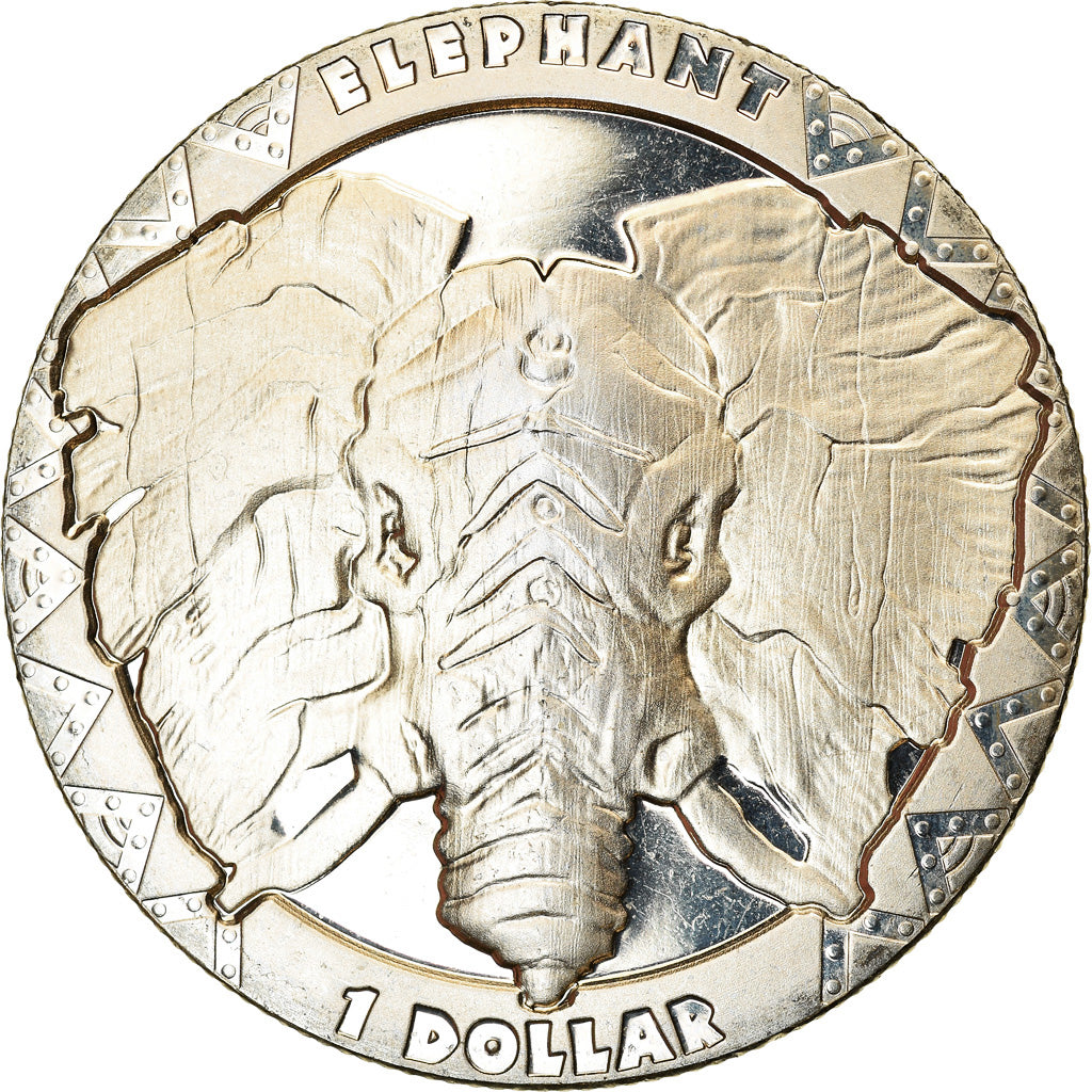 Moneta, Sierra Leone, Dollar, 2019, British Royal Mint, Eléphant, SPL