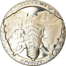 Moneta, Sierra Leone, Dollar, 2019, British Royal Mint, Eléphant, SPL