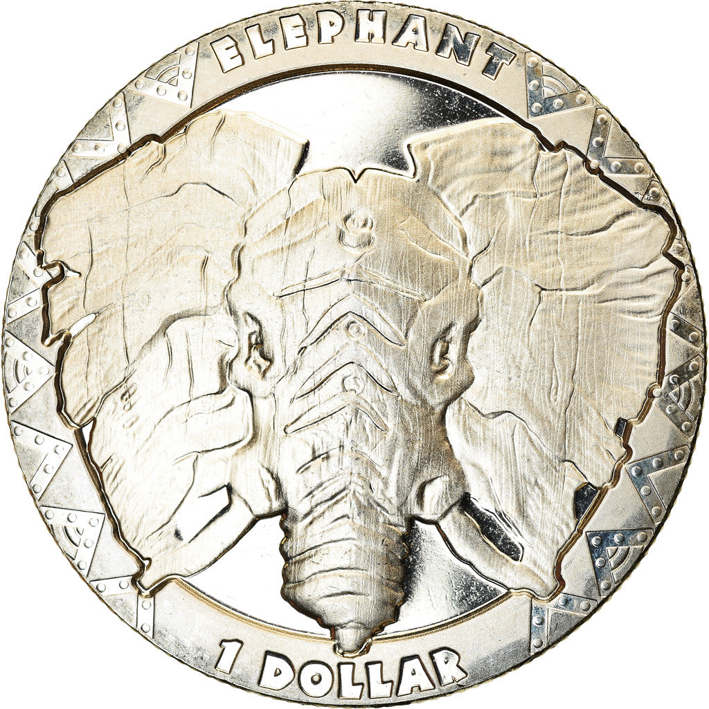 Münze, Sierra Leone, Dollar, 2019, British Royal Mint, Eléphant, UNZ