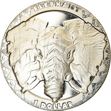 Münze, Sierra Leone, Dollar, 2019, British Royal Mint, Eléphant, UNZ