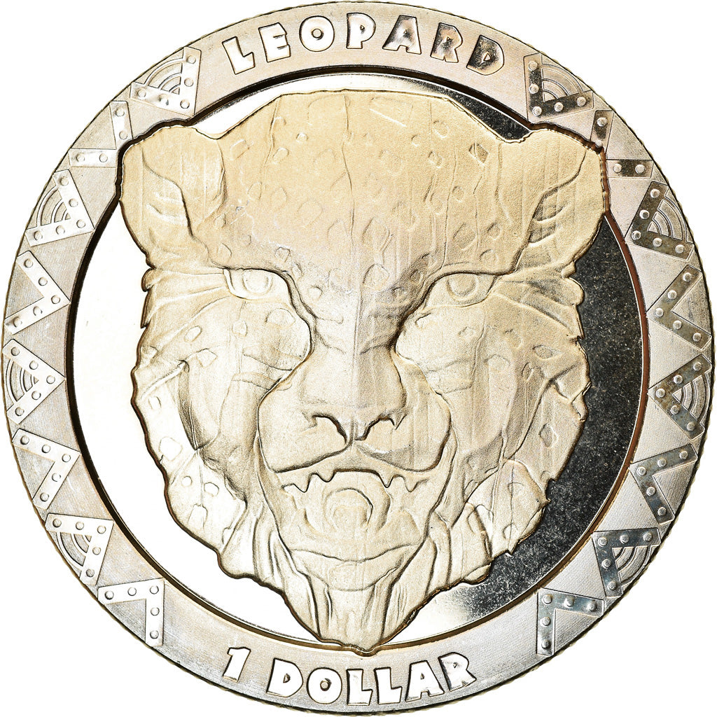 Moeda, Serra Leoa, Dollar, 2019, British Royal Mint, Léopard, MS(63)