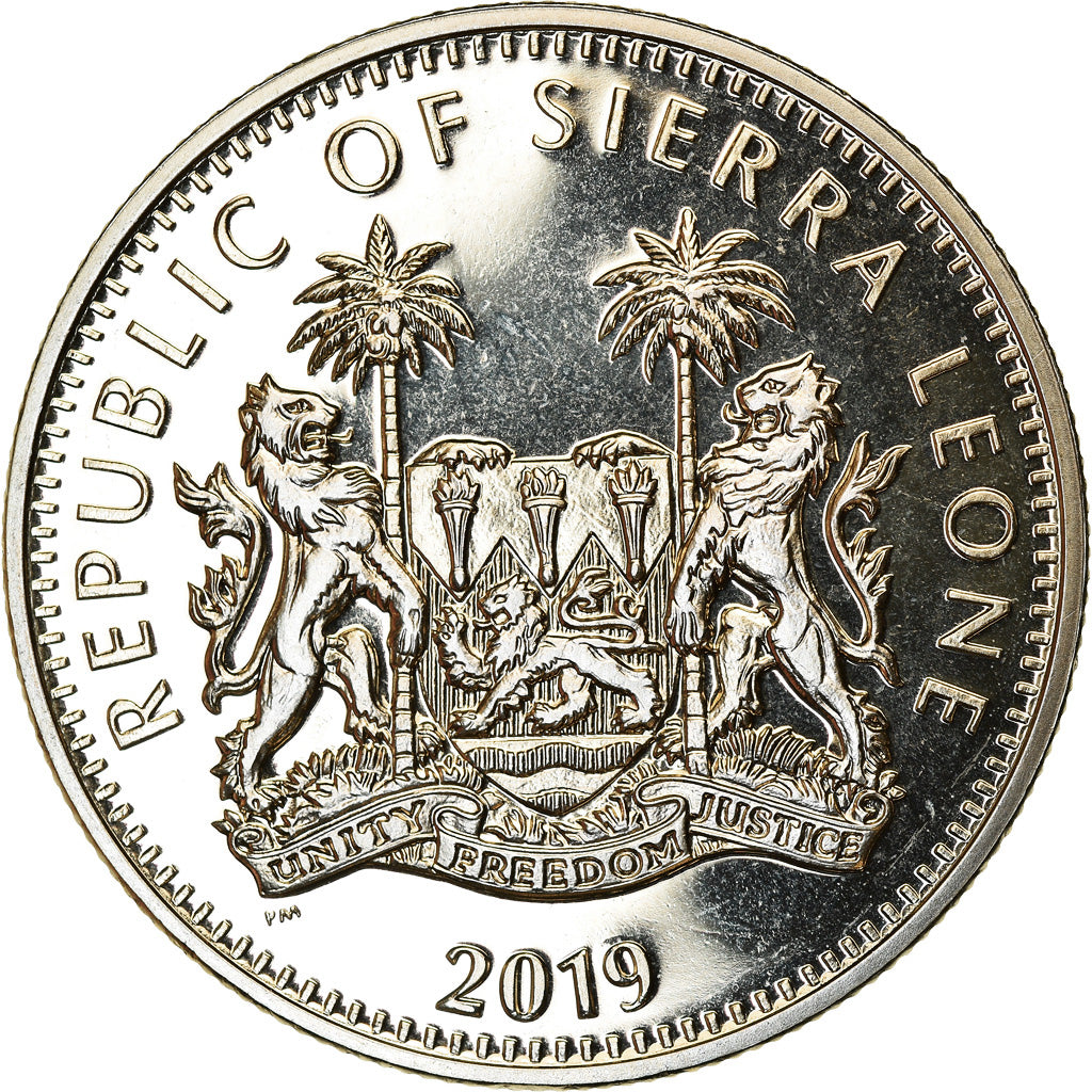 Münze, Sierra Leone, Dollar, 2019, British Royal Mint, Léopard, UNZ