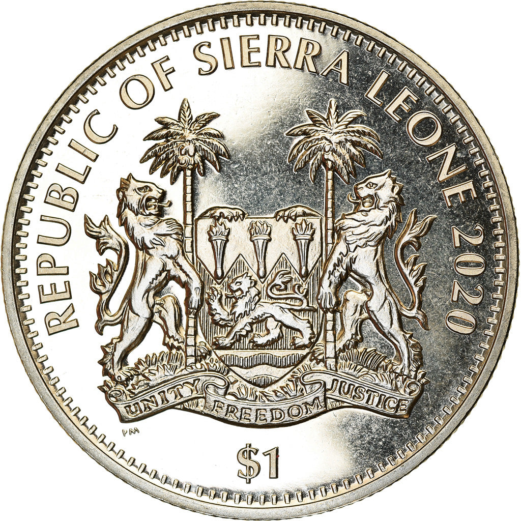 Coin, Sierra Leone, Dollar, 2020, British Royal Mint, Félins - Panthère