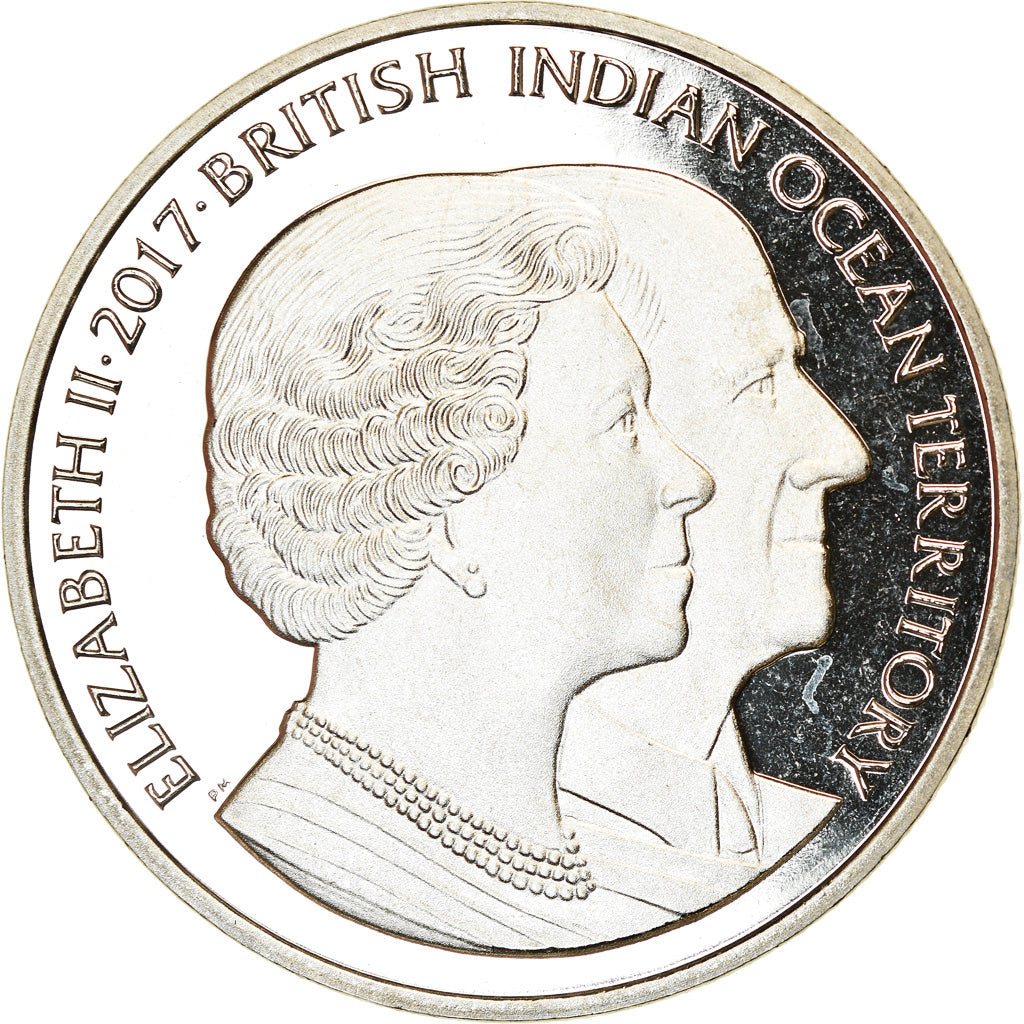 Coin, British Indian Ocean, 2 Pounds, 2017, Elizabeth II et le Prince Philip