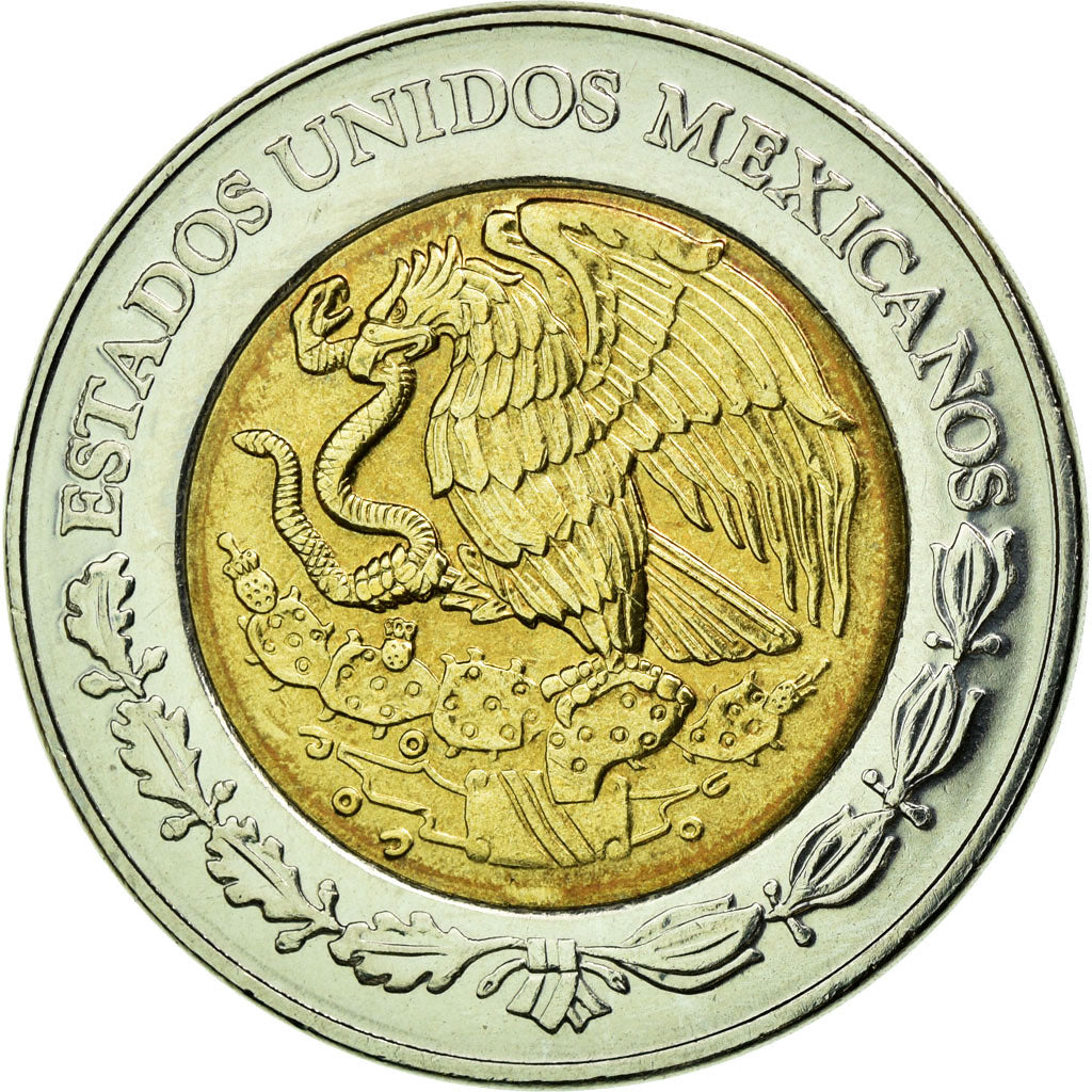 Moneta, Messico, 2 Pesos, 2004, Mexico City, BB+, Bi-metallico, KM:604