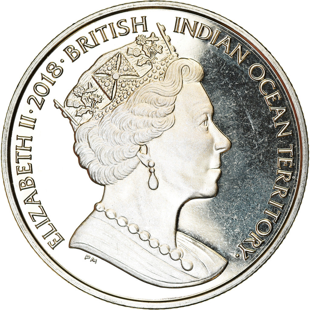 Coin, British Indian Ocean, 2 Pounds, 2018, Jubilé de saphir - Lion et Licorne