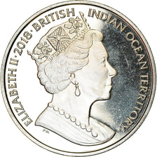 Munten, British Indian Ocean, 2 Pounds, 2018, Jubilé de saphir - Lion et