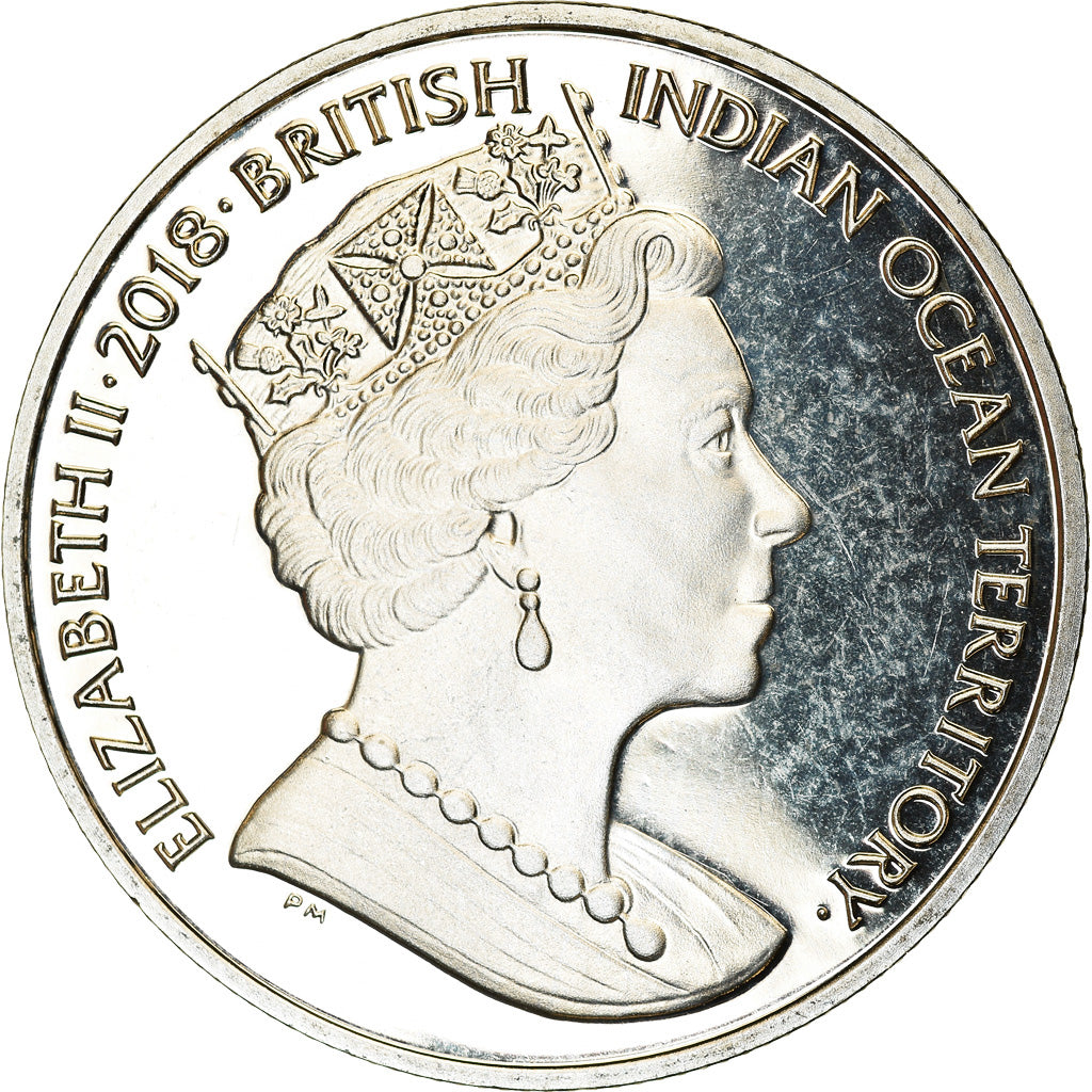 Coin, British Indian Ocean, 2 Pounds, 2018, Jubilé de saphir - Lion et Licorne
