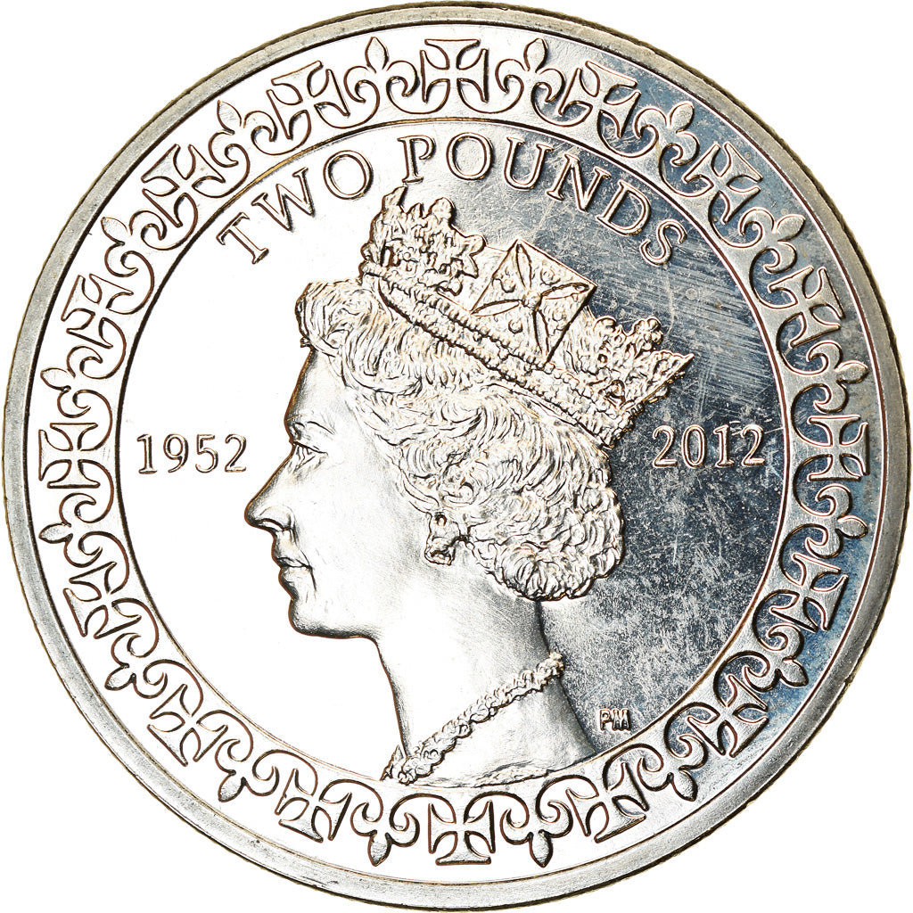 Moneda, British Indian Ocean, 2 Pounds, 2012, Jubilé de diamant, SC
