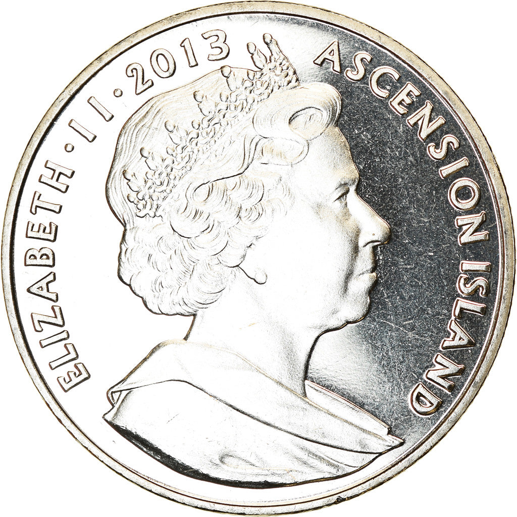 Coin, Ascension Island, 2 Pounds, 2013, Pobjoy Mint, Margaret Thatcher, la Dame