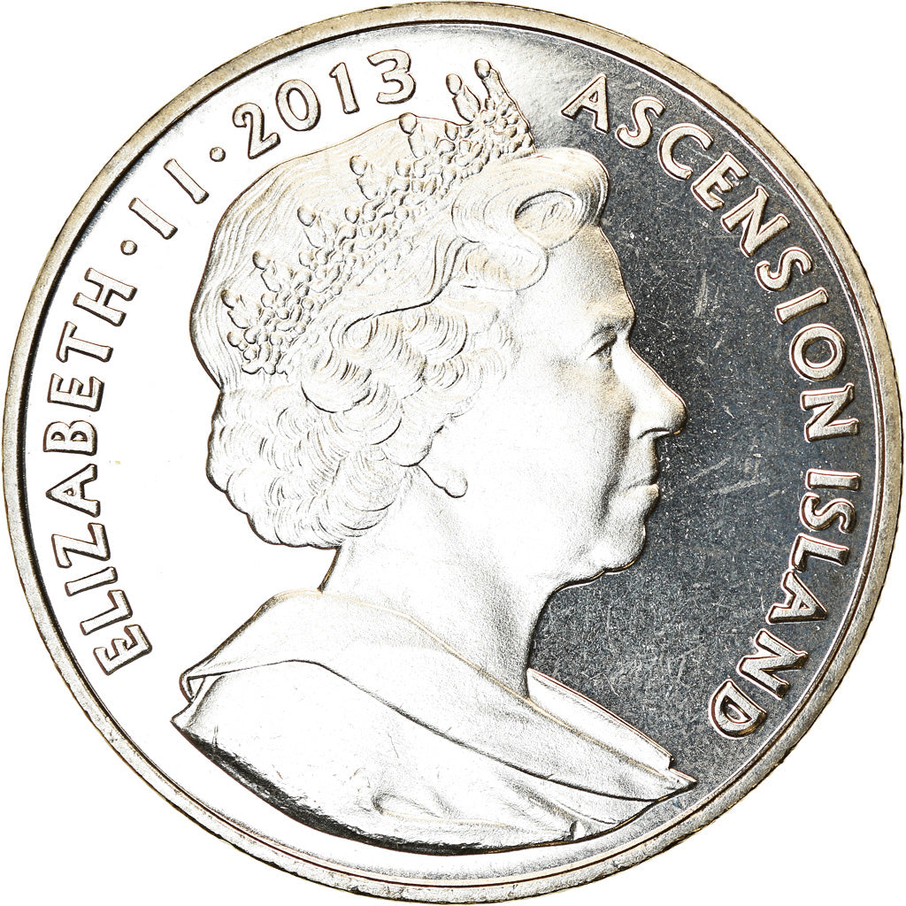 Coin, Ascension Island, 2 Pounds, 2013, Pobjoy Mint, Margaret Thatcher, la Dame