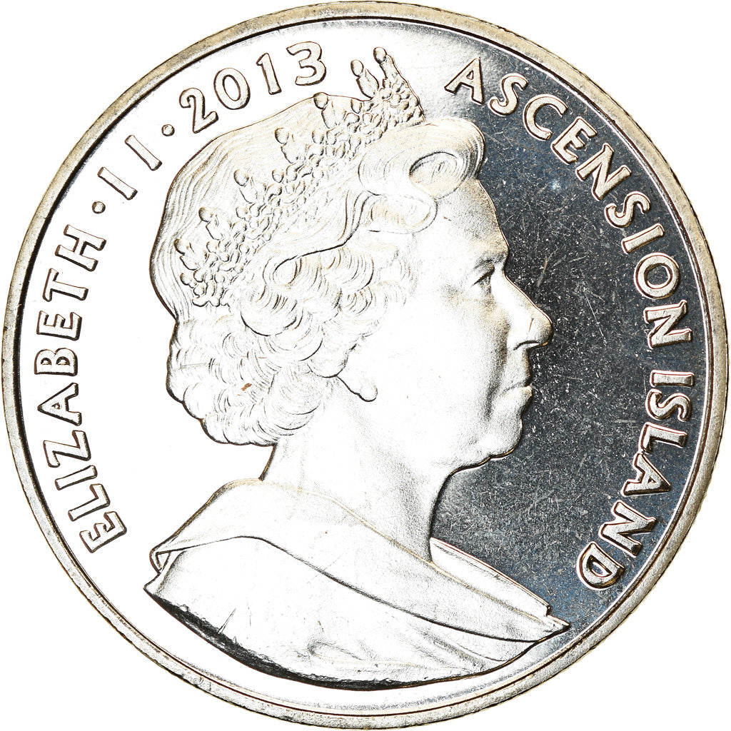 Coin, Ascension Island, 2 Pounds, 2013, Pobjoy Mint, Margaret Thatcher, la Dame