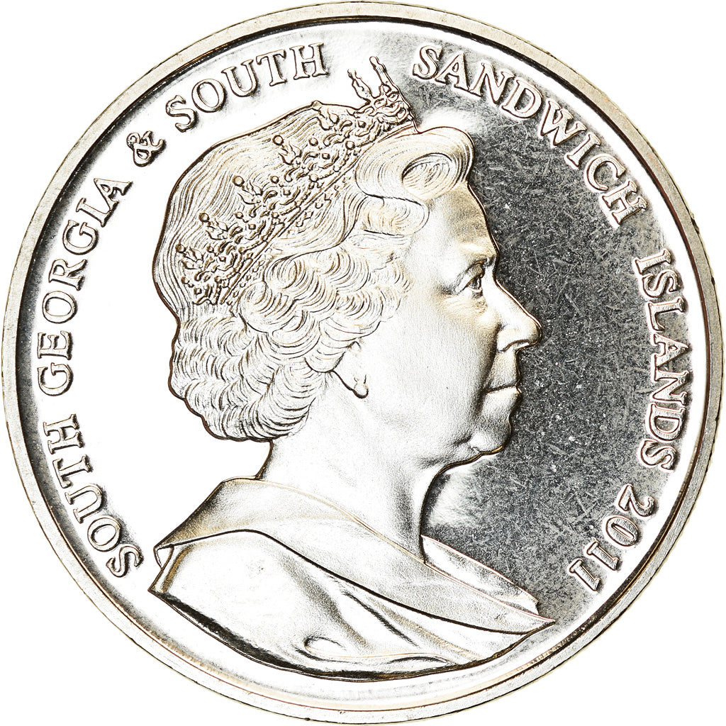 Moneda, Islas Georgias del Sur y Sandwich del Sur, 2 Pounds, 2011, Elizabeth II